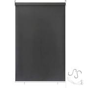 Froadp 140x140cm Toldo Vertical Exterior, Estor Enrollable de Oscurecimiento con Abrazaderas y Cadena, Privacidad Persianas Enrollables, Estores de Protección Solar para Ventanas y Puertas(Antracita)