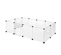 Froadp 145 x 75 x 48 cm, cercado al aire libre, para cachorros, hámsters, erizos (blanco translúcido)