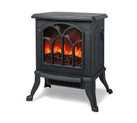Froadp 1500W Chimenea Eléctrica Bajo Consumo con LED Llama Simulada, Chimenea Portátil, Potencia Calorífica Chimenea Eléctrica, Chimeneas Electricas Decorativas,Termostato, 405x240x450mm, Negro