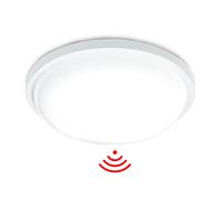 Froadp 15W LED lámpara de techo con sensor, lámpara de techo con sensor de movimiento, moderno panel de luz, luz redonda para balcón habitación niños porche pasillo garaje (Ø22cm, blanco frío)