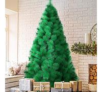 Froadp 210cm Árbol de Navidad Artificial con Soporte Estable y 320 Ramas de Simulación Tradicional para Navidad Decoración de Fiesta de Manualidades(Aguja de Pino con Efecto Nieve)