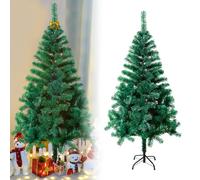 Froadp 210cm Árbol de Navidad Artificial con Soporte Estable y 750 Ramas de Simulación Tradicional para Navidad Decoración de Fiesta de Manualidades(PVC Verde)