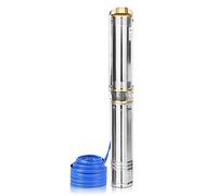 Froadp 4 pulgadas Bomba de Pozo Sumergible de Acero Inoxidable, 220V Bomba Eléctrica con 20m Conexión Cable y Caja de Control, 4000L/h Bombas Sumergibles para Fuentes Bodegas Estanques Jardín (1100W)