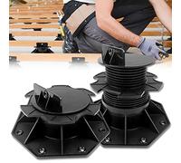 Froadp 60-140mm Soportes Ajustables para Suelos, Pies Autonivelantes de PP, Viga de Transporte para Cubiertas de Jardín o Losas de Balcón, Ajuste de Base para la Placa Madera (20)