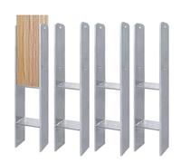 Froadp 91x60x600mm Anclaje en Forma de H Sin Tornillos Soporte de Columna de Madera Cuadrado Base del Pilar Manguito Galvanizadas en Caliente Barras para Cocheras Torres Vallas Pérgolas (4 Piezas)