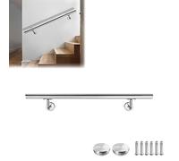 Froadp Barandilla de acero inoxidable de 100 cm, pasamanos de pared, incluye soporte de pared y tapas de pared, soporte de pared, pasamanos de entrada, parapeto para interiores y exteriores