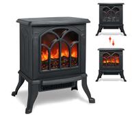 Froadp Chimenea Eléctrica con Calefacción y Fuego de Chimenea Calefactor Eléctrico Efecto Llama LED Estufa de Chimenea 750W / 1500W Efecto Llama para Salón Comedor Dormitorio