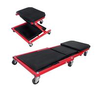 Froadp Tumbona con Ruedas 2 en 1, Taburete de Taller con 6 Ruedas Giratorias de 360 °, Camilla Mecánico Taburete Taller, Asientos y Camillas con Ruedas, hasta 150 kg(92x44x12cm)