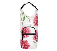 FRODOTGV Aesthetic Red Dahlia - Bolsa de transporte para botellas de agua, versátil bolsa aislada para botellas de agua, soporte para botellas de agua de 20/24/32/40 onzas