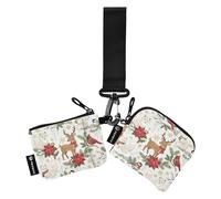 FRODOTGV Animals in Winter - Carteras dobles para mujer, fundas para tarjetas de negocios, delgada, desmontable, monedero con bolsillo con cremallera para hombres y mujeres, 2 paquetes