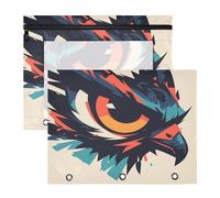 FRODOTGV Big Owl - Estuche transparente con 3 agujeros para lápices de papel A4, 2 unidades, suministros para el hogar, color cian oscuro