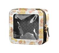 FRODOTGV Bolsa de maquillaje abstracta de mal de ojo blanco transparente para niñas, organizador de cosméticos con cremallera, Dachshund Dreams Of A Bone, talla de un talla