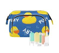FRODOTGV Bolsa de maquillaje, diseño de pato animal lindo, amarillo, bolsas de maquillaje de viaje, bolsa de maquillaje con cremallera, organizador de cosméticos, Cool Animal Duck Cute Game Yellow, 1