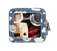 FRODOTGV Bolsa de maquillaje transparente, bonito diseño de koala, diseño de buenas noches, color azul y gris, neceser para el cuidado de la piel, Bonito patrón de koala, buenas noches, azul y gris, 1