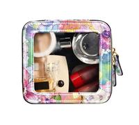 FRODOTGV Bolsa de maquillaje transparente para bolso, neceser de cosméticos, bolsa de cosméticos, flores silvestres, orquídeas, flores, acuarela, Acuarela de flores silvestres, 1 Size