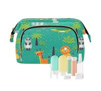 FRODOTGV Bolsa de viaje, diseño de animales divertidos, color blanco, bolsas de cosméticos para mujer, organizador de artículos de tocador para mujer, Divertido patrón de animales, color blanco, 1