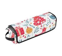 FRODOTGV Bolsa de viaje para herramientas de pelo caliente, bolsa de almacenamiento con alfombrilla resistente al calor para rizador, secador de pelo plano, caja de regalo para pájaros de Navidad,