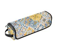 FRODOTGV Bolsa de viaje para herramientas de pelo caliente de Majolica Gaudi con alfombrilla resistente al calor, a prueba de polvo, bolsa alisadora de pelo para planchas, alisadores y rizadores,