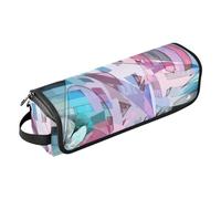 FRODOTGV Bolsa de viaje para herramientas para el cabello, artículos esenciales de viaje para mujeres y tapete resistente al calor, ilustración de patrón geométrico abstracto para planchas planas,