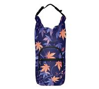 FRODOTGV Bolsa para botella de agua azul oscuro con hojas amarillas, varios tamaños, funda aislada, equipo de senderismo, mochila para botellas de agua de 20/24/32/40 onzas
