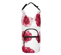 FRODOTGV - Bolsa para botella de agua con claveles rojos para ahorrar espacio, manga aislada, soporte para botella de agua para senderismo, se adapta a botellas de 20/24/32/40 onzas, Claveles rojos, 1