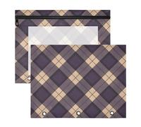 FRODOTGV Bolsas medianas de plástico transparente para lápices de búfalo morado para cartas de papel A4, paquete de 2 suministros para profesores