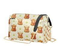 FRODOTGV Bolso cruzado de hombro para mujer, capacidad de 2,5 L | Suave piel sintética con cremallera y compartimentos con cremallera, ligera, para uso diario, Highland Rustic