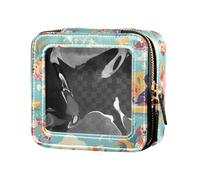 FRODOTGV Bonita bolsa de maquillaje transparente con diseño de nubes de jirafas para bolso, neceser de viaje, organizador de cosméticos portátil para niñas y mujeres, Dachshund Dreams Of A Bone, 1