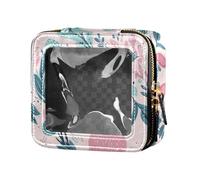 FRODOTGV Buffalo Plaid Bunny Lapbits Happy Easter Mini bolsa de maquillaje, transparente, 02 cm, 1 Size