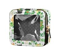 FRODOTGV Buffalo Plaid Bunny Rabbits Happy Easter Mini - Bolsa de maquillaje transparente, 07, 1 Size