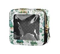 FRODOTGV Buffalo Plaid Bunny Rabbits Happy Easter Mini - Bolsa de maquillaje transparente, 10, 1 Size