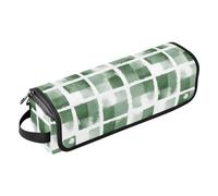 FRODOTGV Butterfly Beautiful Brown - Bolsa de viaje para rizador de mujer, funda de transporte extraíble y alfombrilla resistente al calor para planchas planas y alisadoras, Buffalo Plaid Green, 1