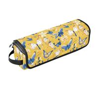 FRODOTGV Butterfly Beautiful - Estuche de viaje 2 en 1 para rizador y tapete resistente al calor con cremallera, organizador extraíble para mujer, bolsas de almacenamiento para alisador, secador de