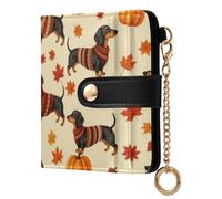 FRODOTGV Cartera de piel sintética suave para mujer, ranuras para tarjetas, tamaño compacto, elegante para compras, Calabaza pastora, One Size, Casual