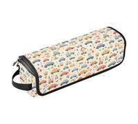 FRODOTGV Cartoon Cars Collection - Bolsa de viaje de gran capacidad con almohadilla resistente al calor para alisador y secador de pelo plano, para mujer