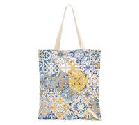 FRODOTGV Colorido Majolica Gaudi Tote Bags Mujeres Tote Bag Canvas Tote Friend Regalos de Cumpleaños Bolsa de Compras Bolsa de Comestibles Bolsas de Tote Lisas para Decorar, Colorida Majólica Gaudí, 1