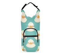 FRODOTGV Cute White Ducks - Riñonera para botella de agua azul, varios tamaños, para senderismo, soporte cruzado para botellas de agua de 20/24/32/40 onzas