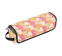 FRODOTGV Dachshund Dreams Of A Bone - Bolsa de viaje para mujer, organizador de herramientas de peinado extraíble y tapete resistente al calor con cremallera para planchas planas, herramientas