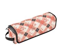 FRODOTGV Dachshund Dreams Of A Bone - Bolsa de viaje para mujer, organizador de herramientas de peinado extraíble y tapete resistente al calor con cremallera para planchas planas, herramientas
