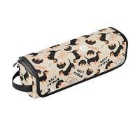 FRODOTGV Dachshund Dreams Of A Bone Hair Tool Bolsa de viaje para mujeres con alfombrilla resistente al calor para mujer, almacenamiento esencial, impermeable, organizador de viaje plano, Dachshund