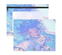 FRODOTGV Energetic Astronaut - Carpeta de plástico con 3 ojales reforzados, carpeta de archivos de plástico para carta de papel A4, paquete de 2 suministros para el hogar del profesor