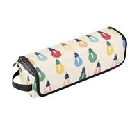 FRODOTGV Estuche de viaje 2 en 1 con bordado de abeja y mariposas y flores para mujer, bolsas de almacenamiento grandes y alfombrilla resistente al calor con cremallera para planchas planas y