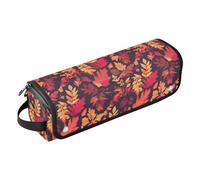 FRODOTGV Estuche de viaje 2 en 1 con diseño de hojas de otoño y tapete resistente al calor para mujer, impermeable, organizador para planchas y alisadores, Autumn Leaves, 1 Size