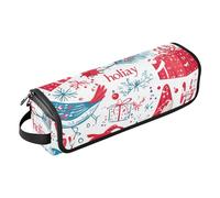 FRODOTGV Estuche de viaje 2 en 1 para rizador de Navidad, caja de regalo para pájaros, árbol de Navidad, organizador portátil, herramientas de calefacción, bolsa de viaje, para plancha, herramientas