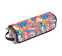 FRODOTGV Estuche de viaje impermeable 2 en 1 para mujer y tapete resistente al calor con organizador de accesorios con cremallera para alisadores, secador de pelo, patrón de dinosaurio, Con color, 1
