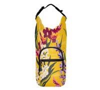 FRODOTGV Fall Flowers - Riñonera para botella de agua, color amarillo lavanda, ahorra espacio, para caminar, mochila, soporte para botella de agua, se adapta a botellas de 20/24/32/40 onzas