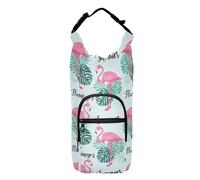 FRODOTGV Flamingo Palm Tropical - Bolsa pequeña con soporte para botella de agua, soporte aislado para botellas de agua, equipo de senderismo, mochila para botellas de agua de 20/24/32/40 onzas