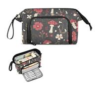 FRODOTGV Fly Agaric Flowers - Estuche para lápices de gran capacidad, multifuncional, suministros escolares para adolescentes y adolescentes