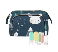 FRODOTGV Happy Cute Bunny en bolsa de cosméticos de gran capacidad, accesorios de viaje impermeable, Happy Cute Bunny in, 1 Size