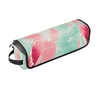 FRODOTGV Happy Easter Hot Cross Buns Organizador 2 en 1 de herramientas para el cabello con alfombrilla de hierro, impermeable, estuche de viaje para planchas planas, alisadores y rizadores, 14, 1